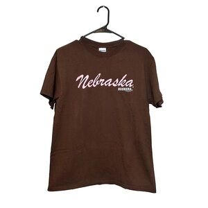 Brown and Pink “Nebraska Huskers” T-Shirt